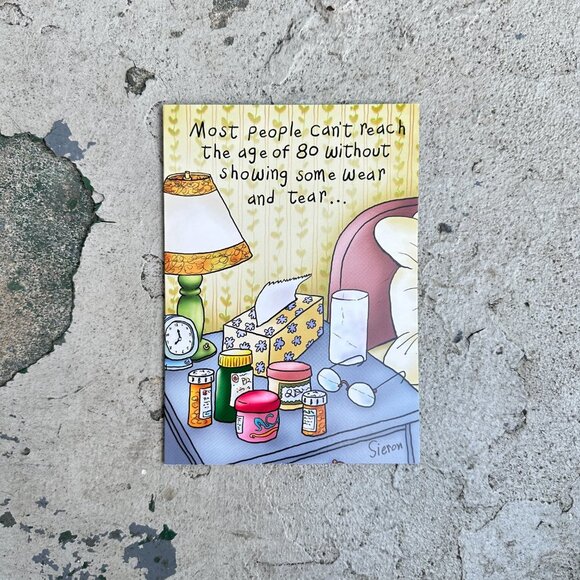 Oatmeal Studios Bedside Medicines Funny 80th Birthday Card - Picture 5 of 9
